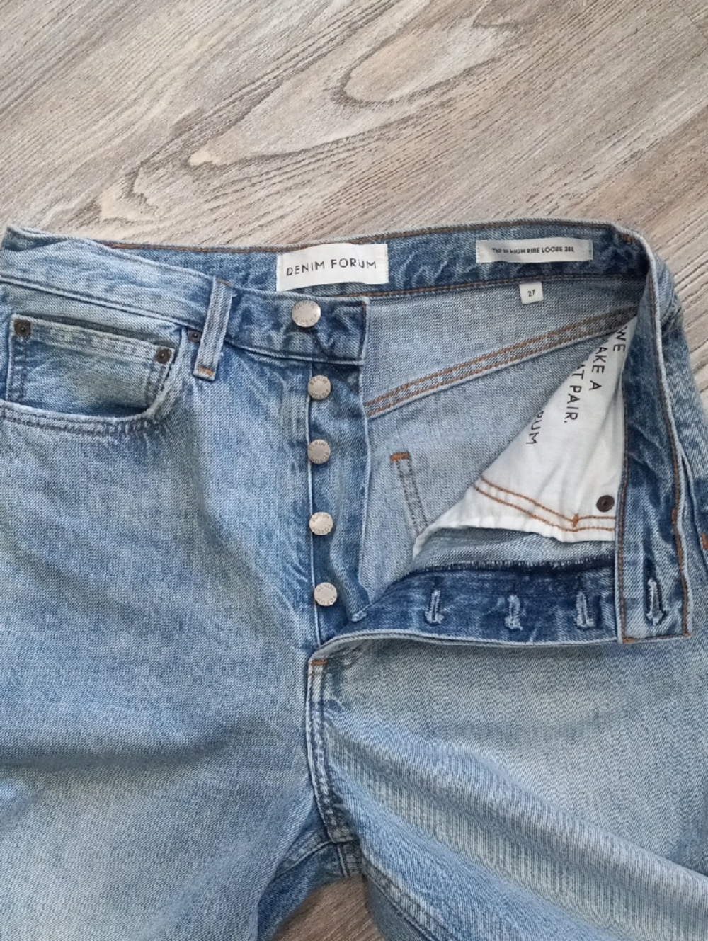 Denim Forum BF High Loose 28L Light Blue Women's Jeans - Picture 6 of 16
